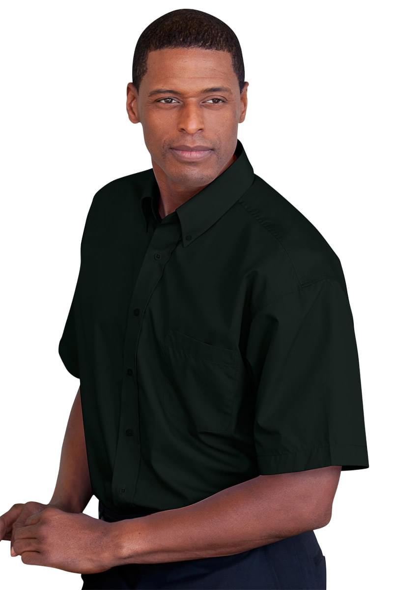 Blended Poplin Short Sleeve Shirt