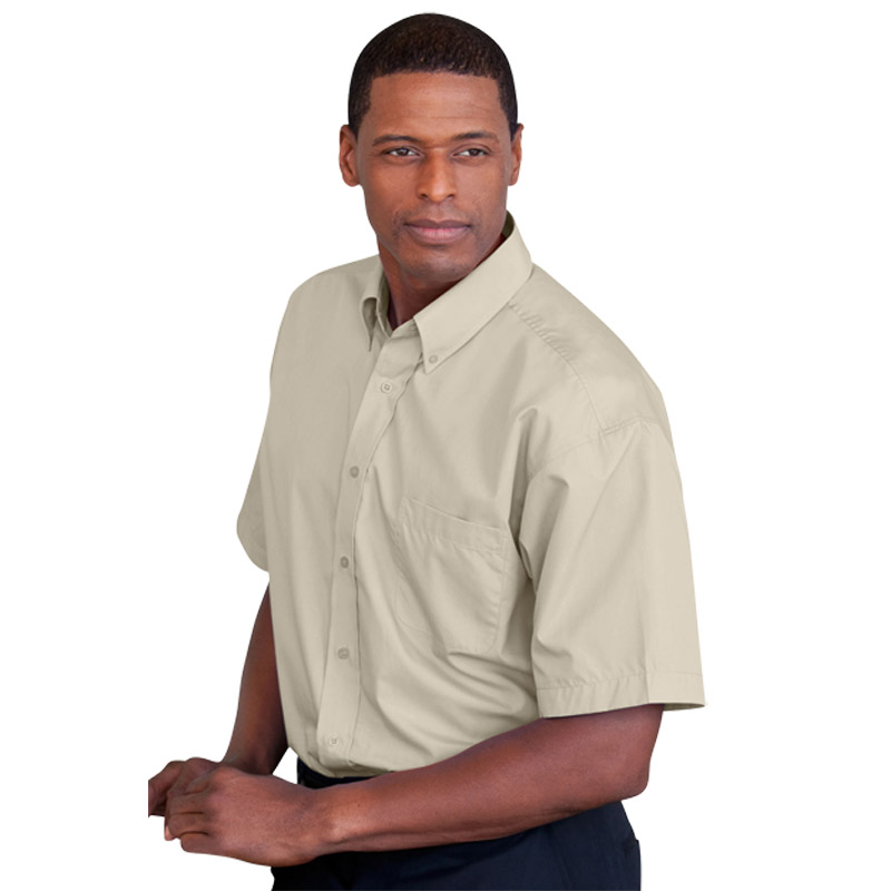 Blended Poplin Short Sleeve Shirt