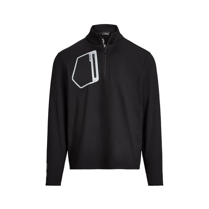 Brushed Back Tech Jersey ¼ Zip With Reflective Pocket